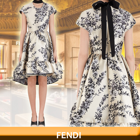 FENDI フェンディ スーパーコピー マルチ シルク ドレス 8032905